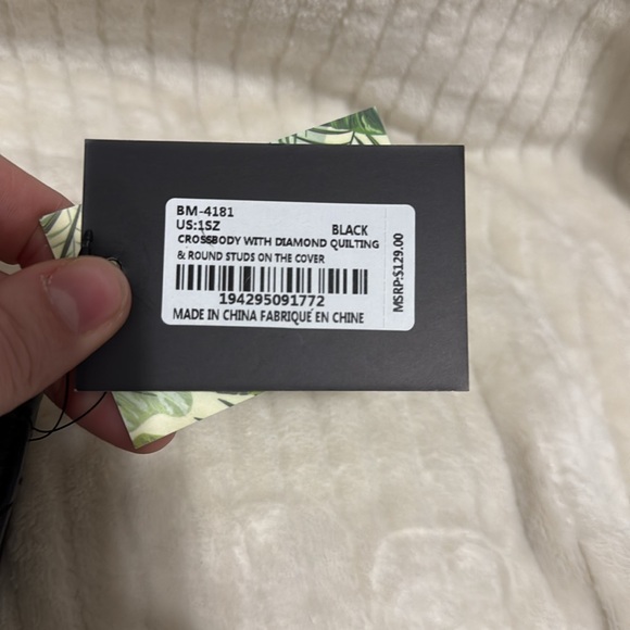 Badgley Mischka Black Diamond Quilted Crossbody - Picture 9 of 9